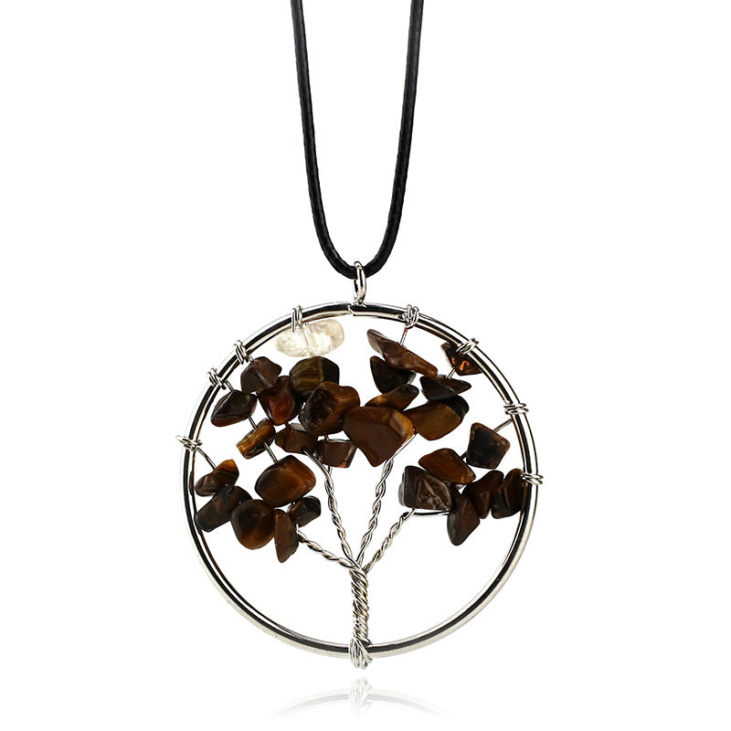 Tree Of Life Energy Agate Stones Handmade Necklace