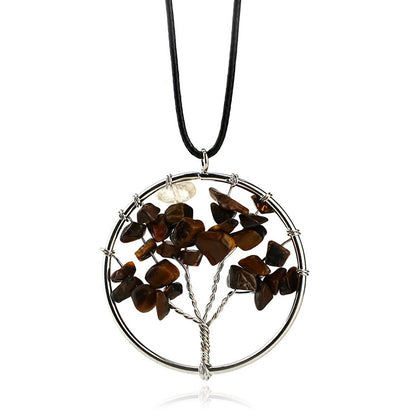 Tree Of Life Energy Agate Stones Handmade Necklace