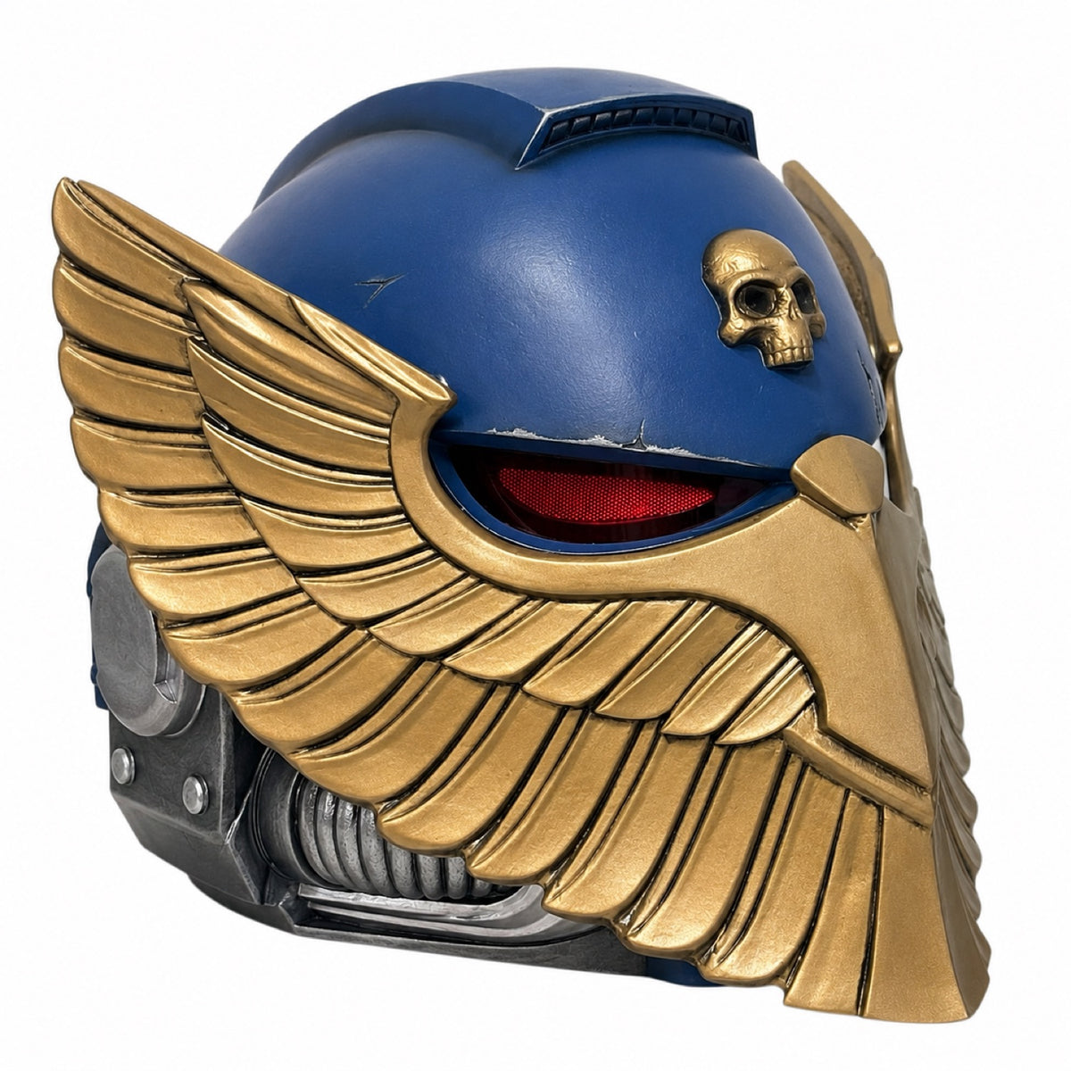 Ultramarines Victrix Honour Guard eagle wearable helmet front left three-quarter view