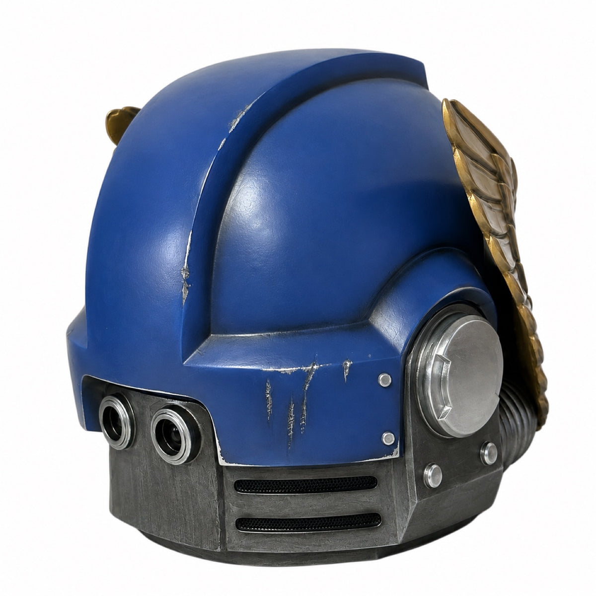 Ultramarines Victrix Honour Guard eagle wearable helmet rear three-quarter view