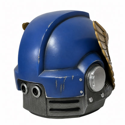 Ultramarines Victrix Honour Guard eagle wearable helmet rear three-quarter view