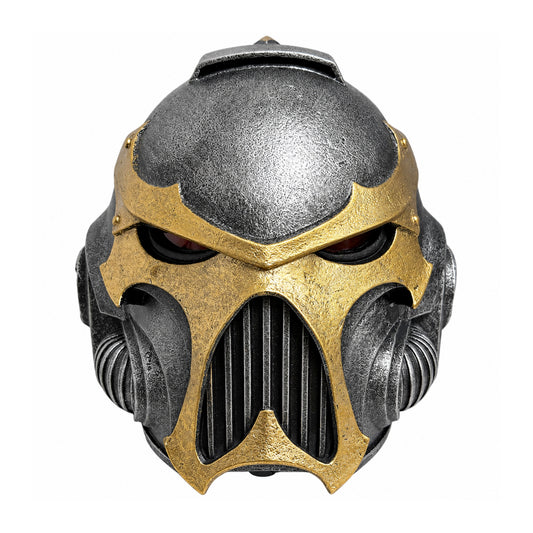 Front view of the Warhammer 40K Chaos Space Marine Helmet replica without LED