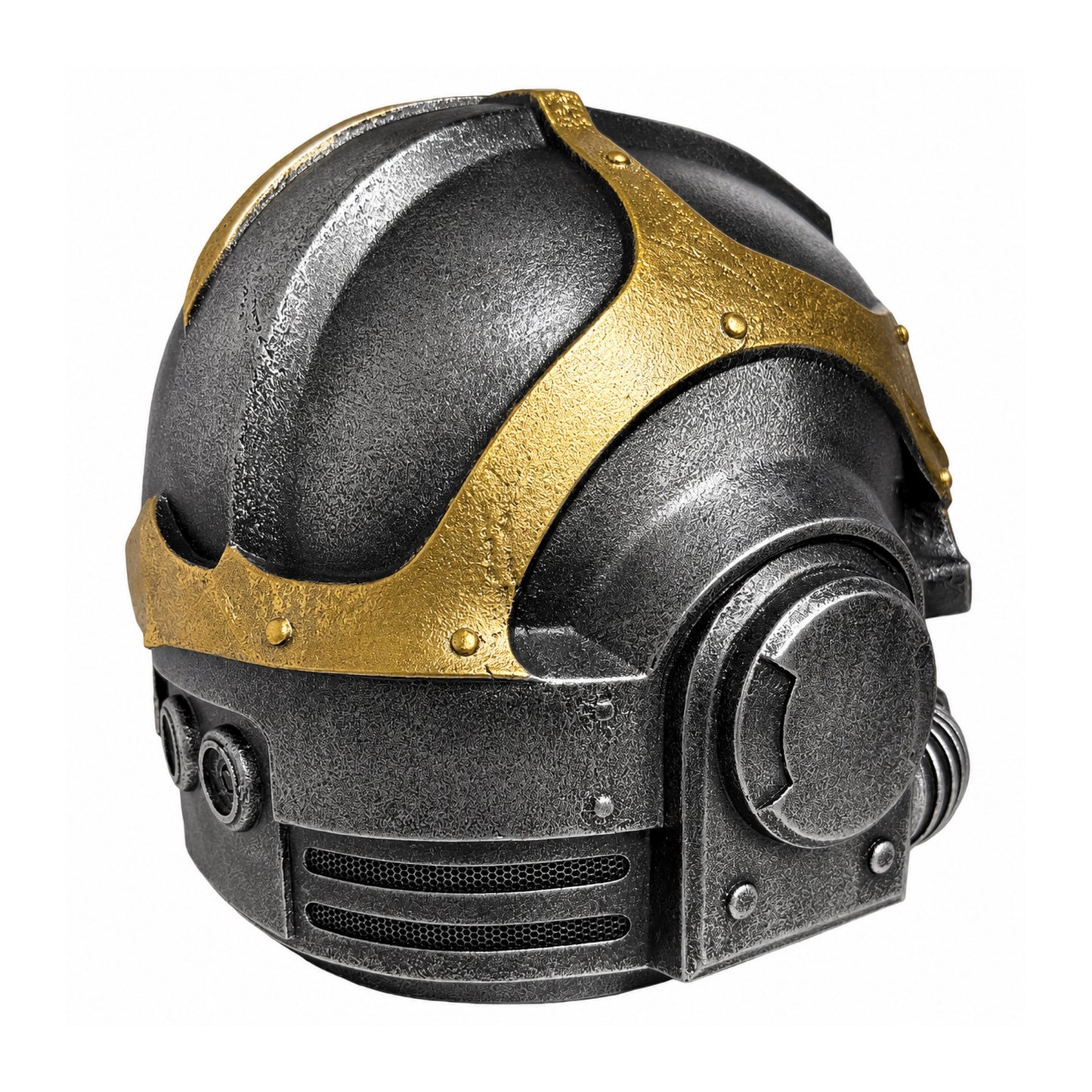 Rear right view of the Warhammer 40K Chaos Space Marine Helmet replica