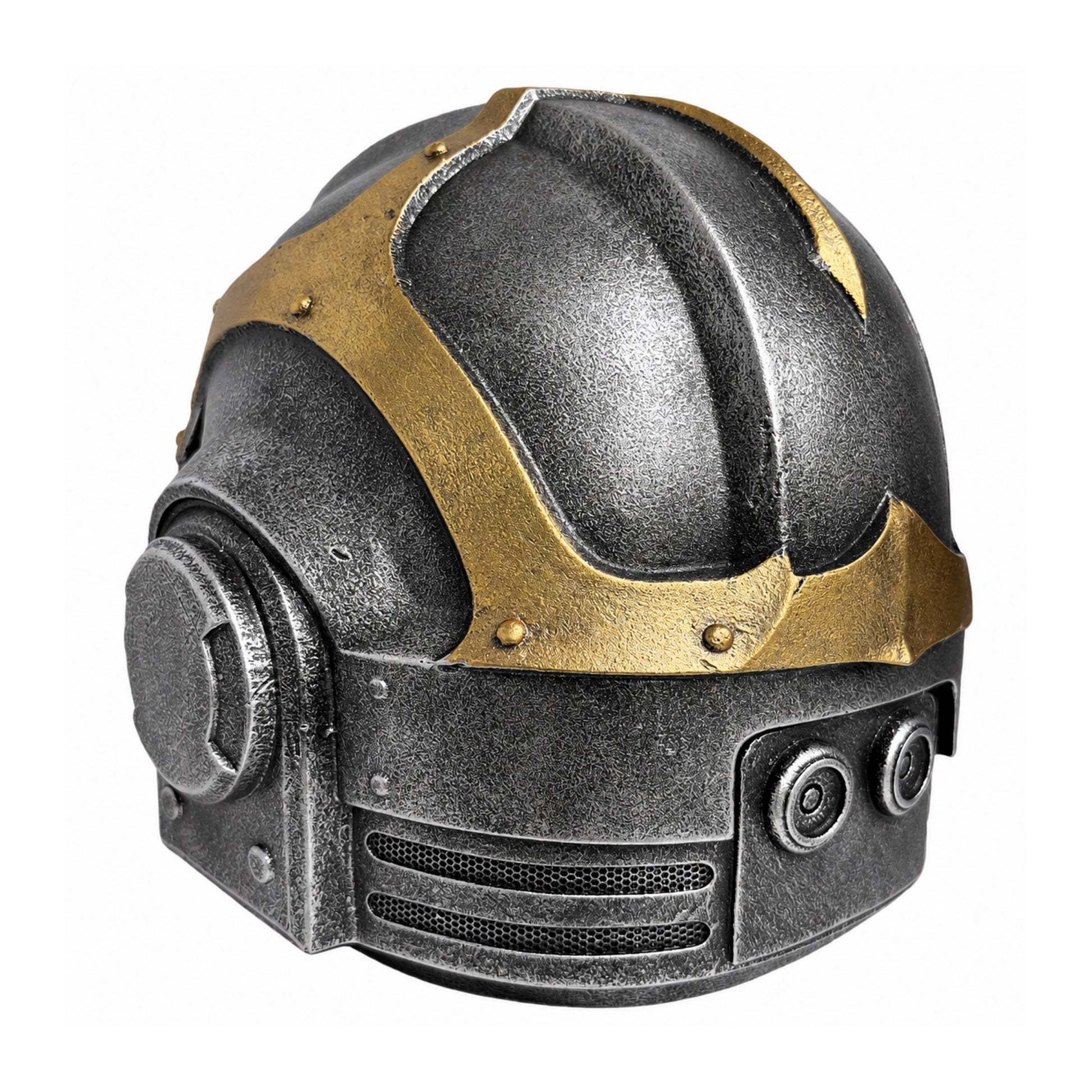 Rear left view of the Warhammer 40K Chaos Space Marine Helmet replica