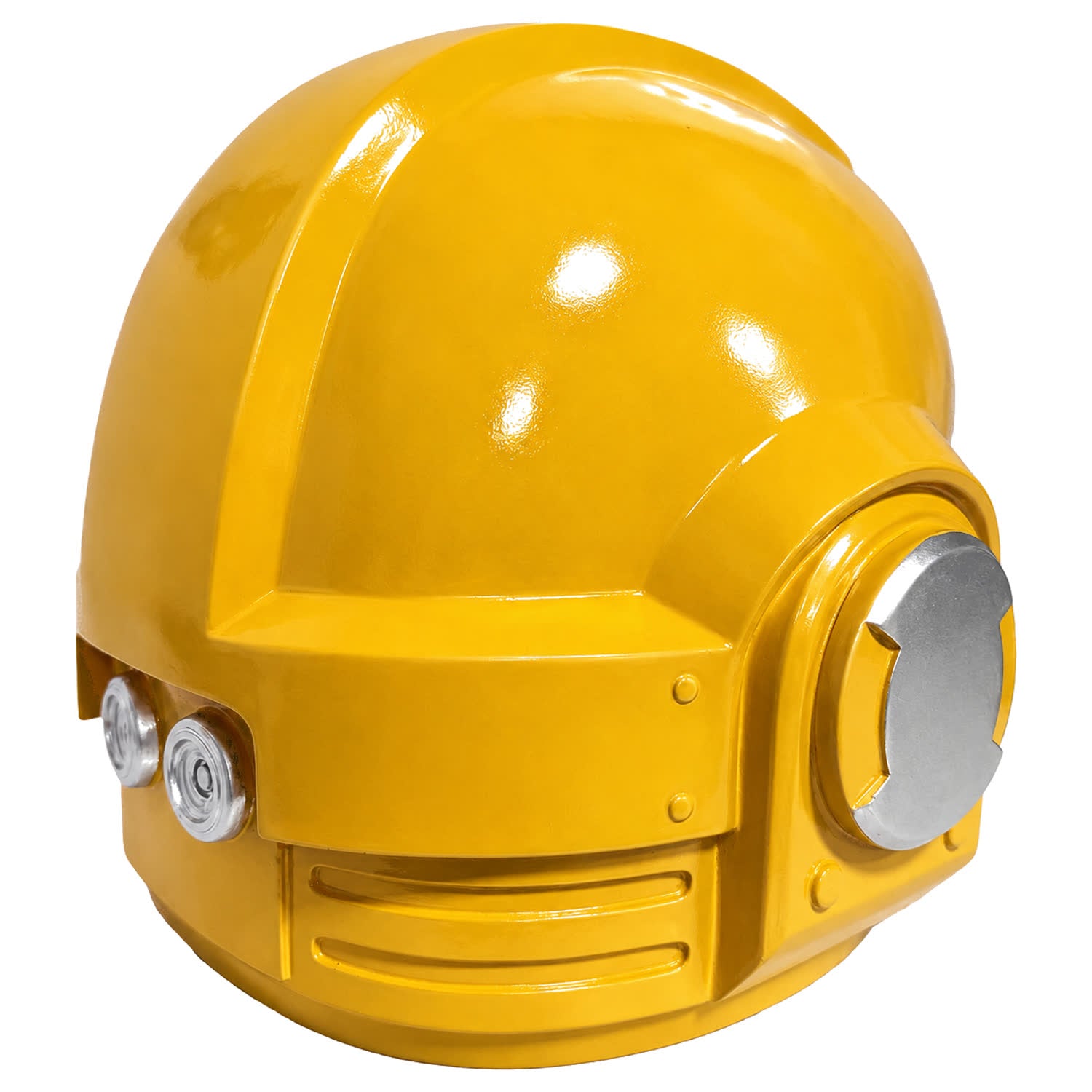 Warhammer 40K Corvus MK VI helmet yellow right rear view