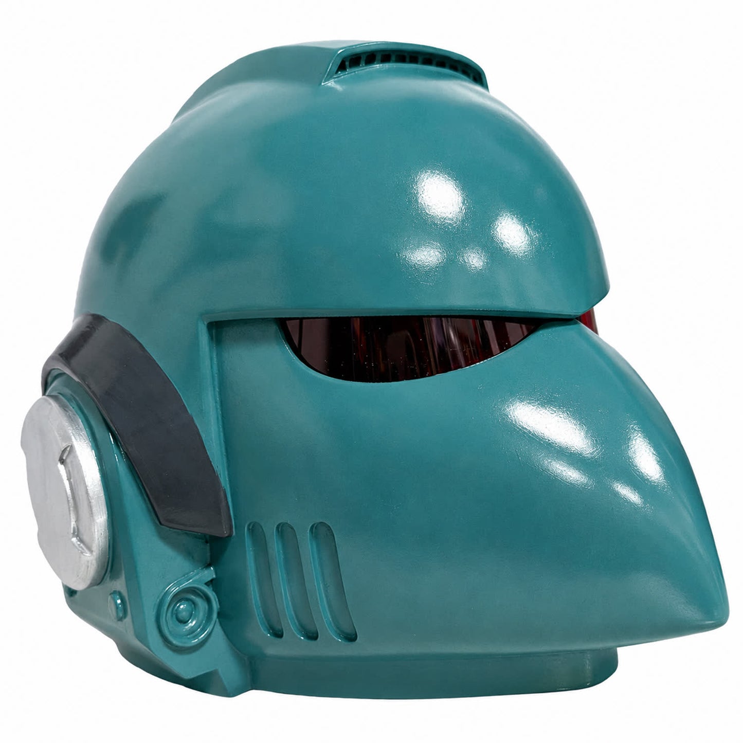 Warhammer 40K Corvus MK VI helmet teal left front view