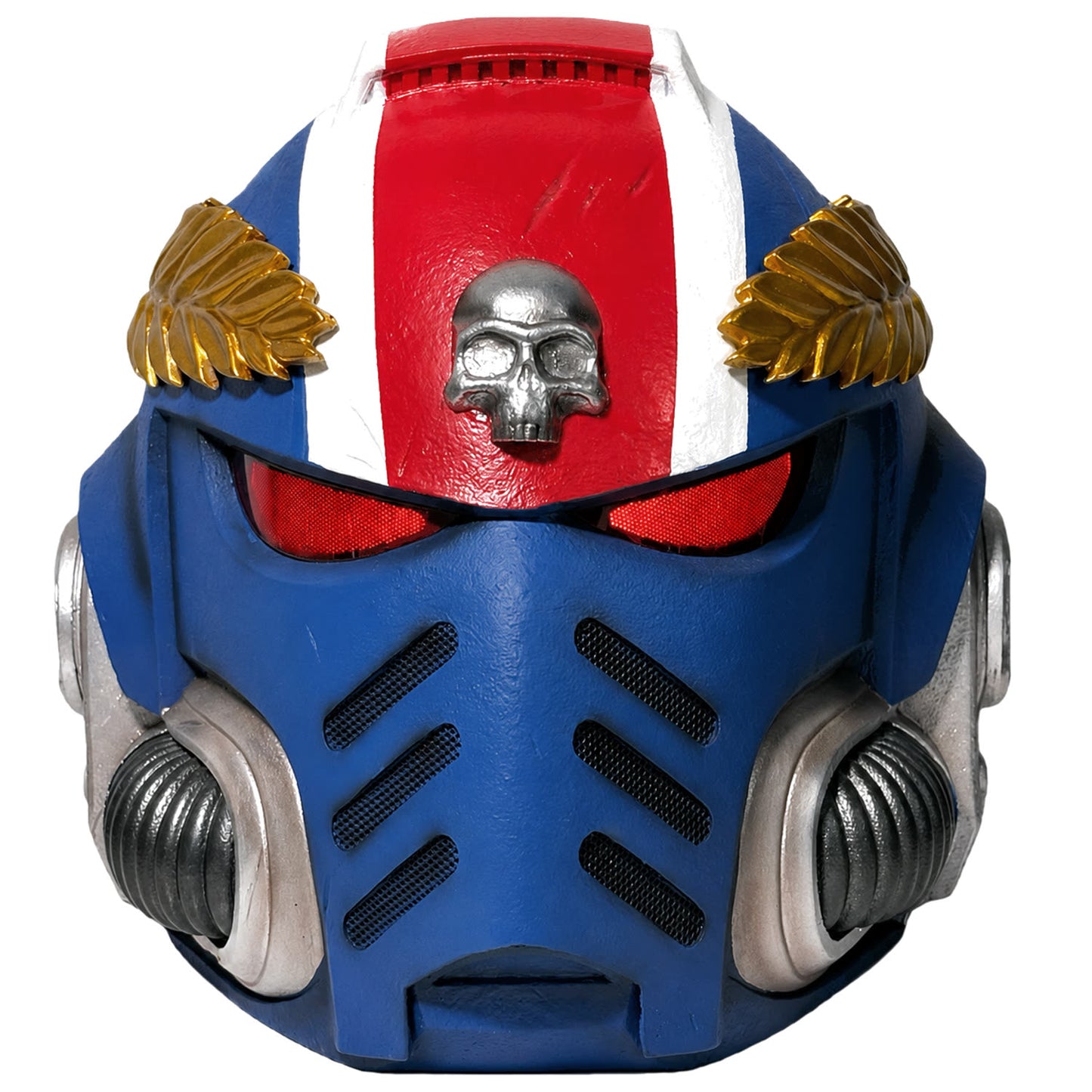 Warhammer 40K Demetrian Titus helmet Lieutenant Titus variant centered front view