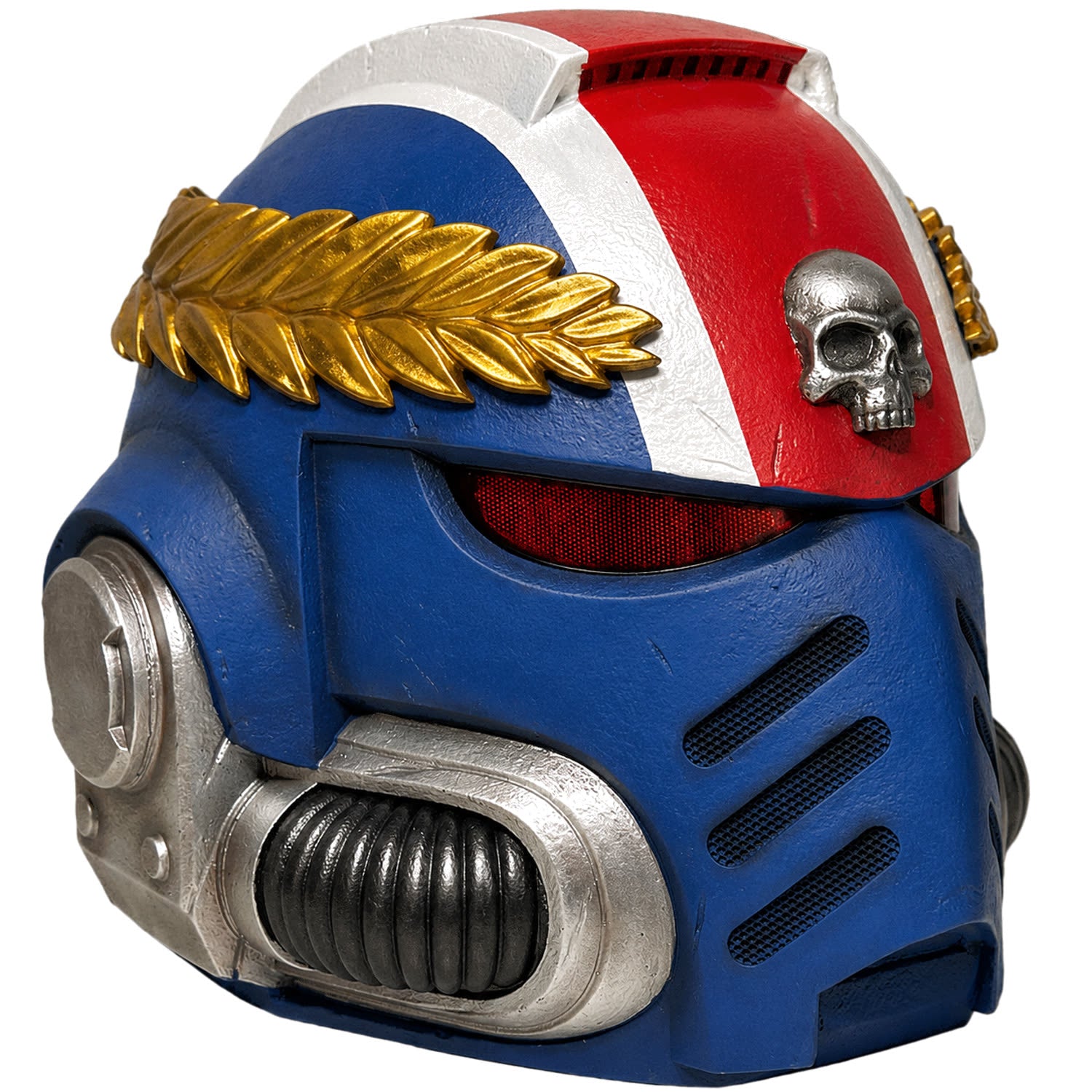 Warhammer 40K Demetrian Titus helmet Lieutenant Titus variant front left three-quarter view