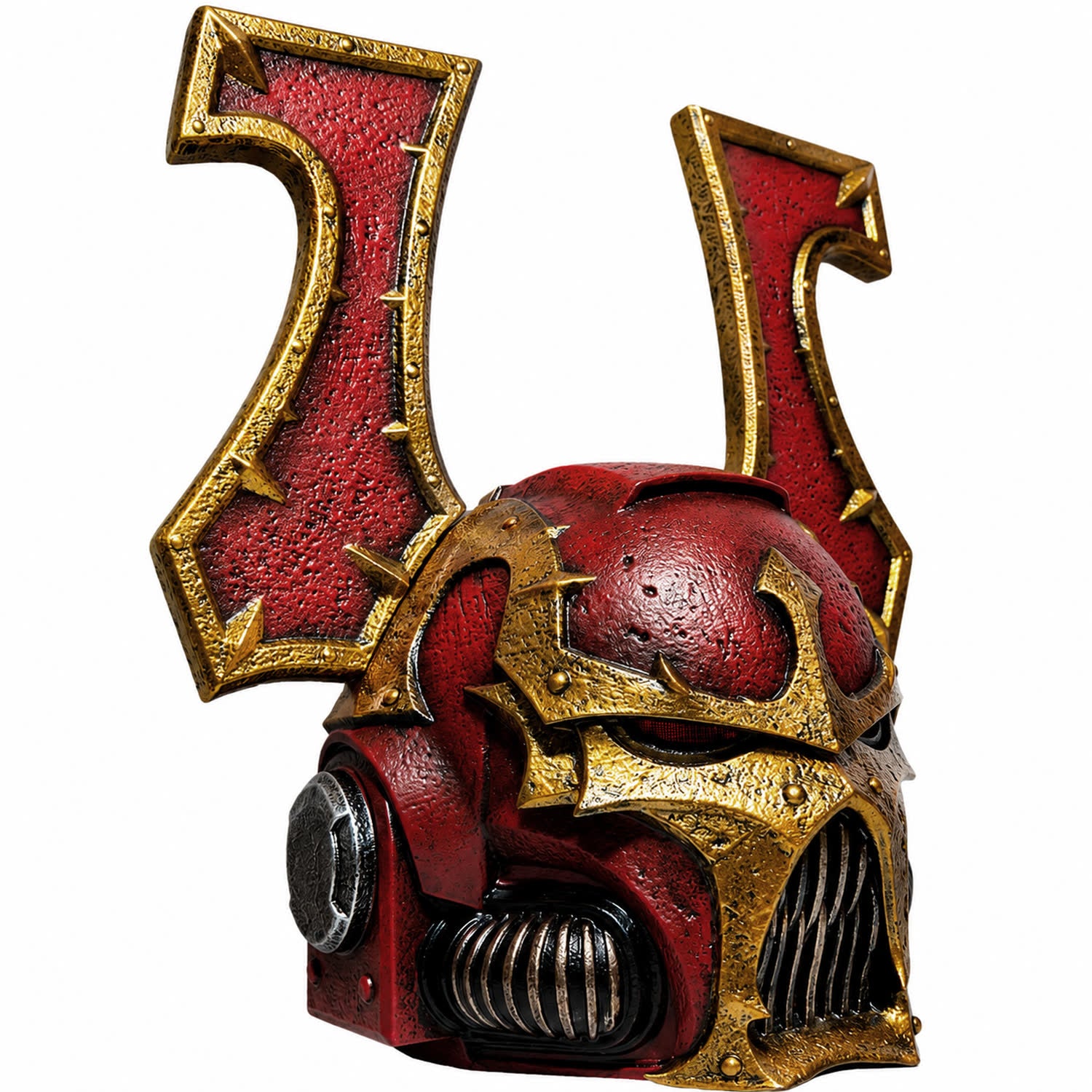 Warhammer 40K Khorne Berzerker miniature helmet front left three-quarter view