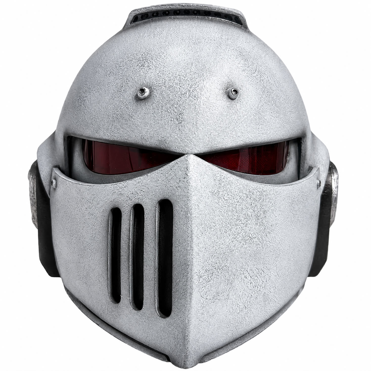 Warhammer 40K Secret Level Bladeguard helmet White Style A front view, no LED