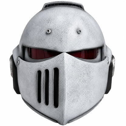 Warhammer 40K Secret Level Bladeguard helmet White Style A front view, no LED