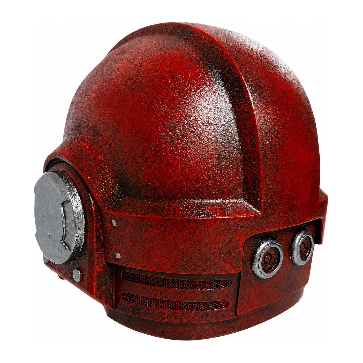 Warhammer 40K Reiver helmet red version rear right angled view