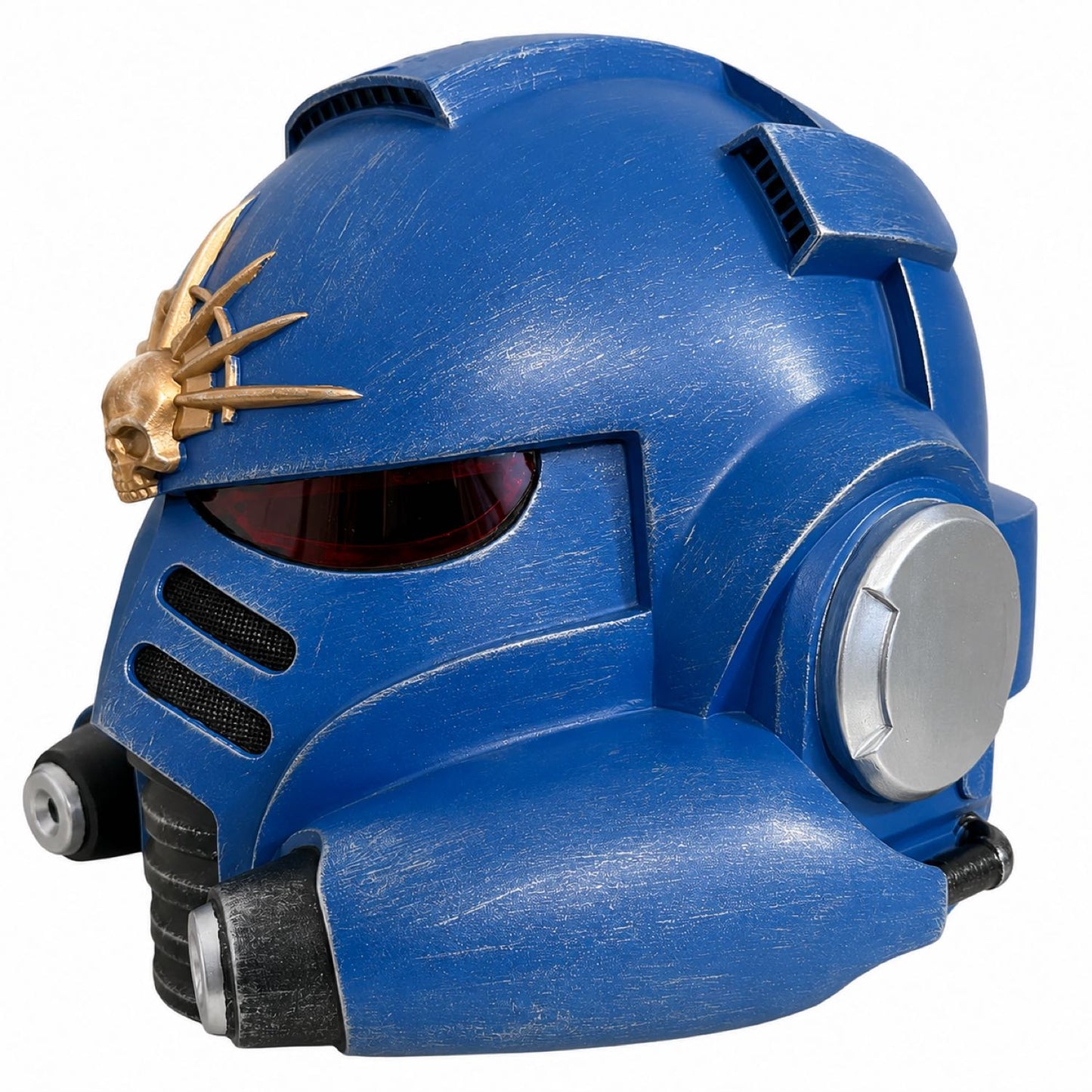 Warhammer 40k Primaris Space Marine Helmet blue variant front right three-quarter view