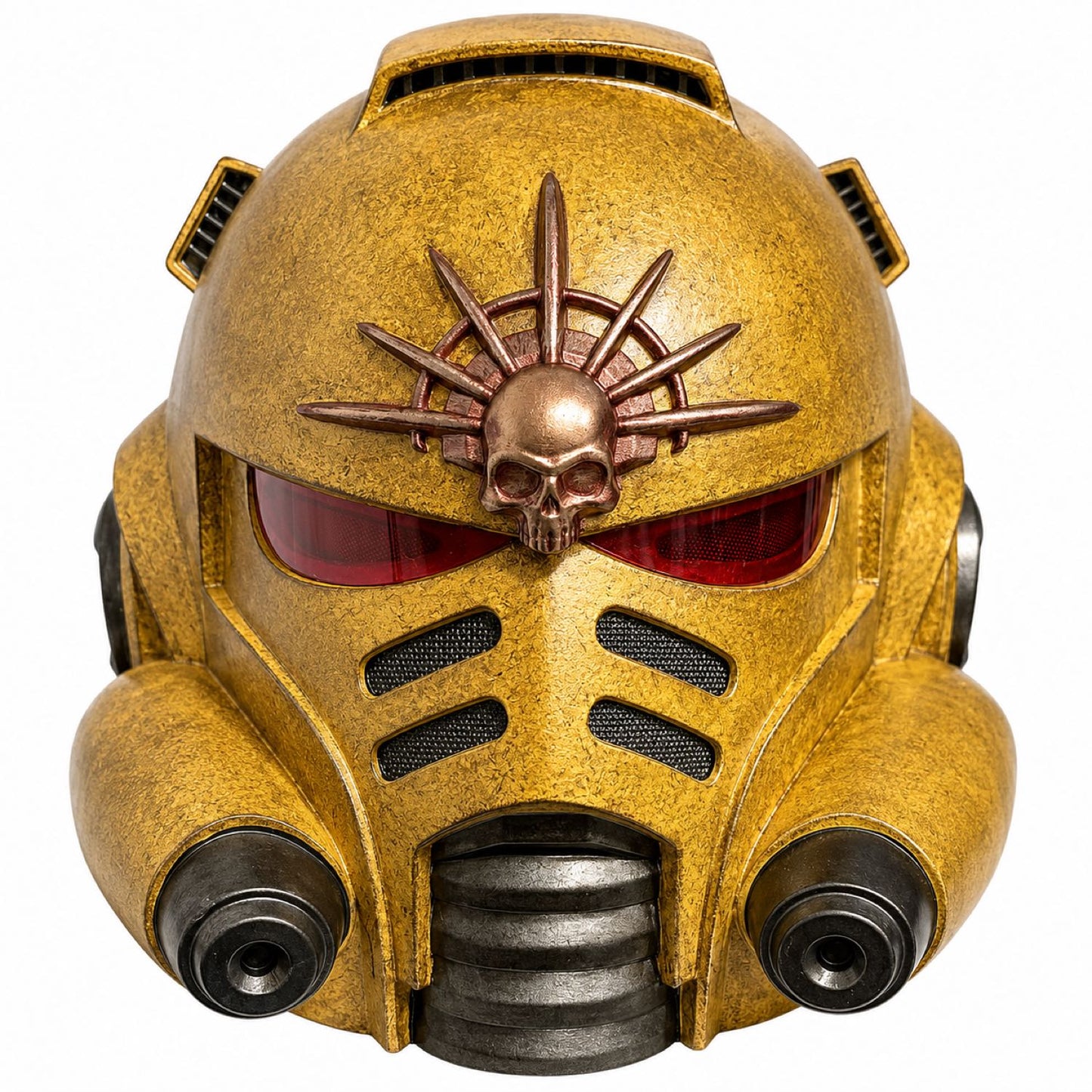 Warhammer 40k Primaris Space Marine Helmet yellow variant front view