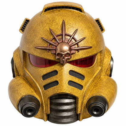 Warhammer 40k Primaris Space Marine Helmet yellow variant front view