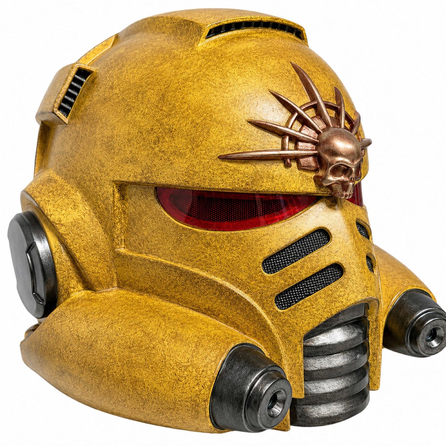 Warhammer 40k Primaris Space Marine Helmet yellow variant rear view