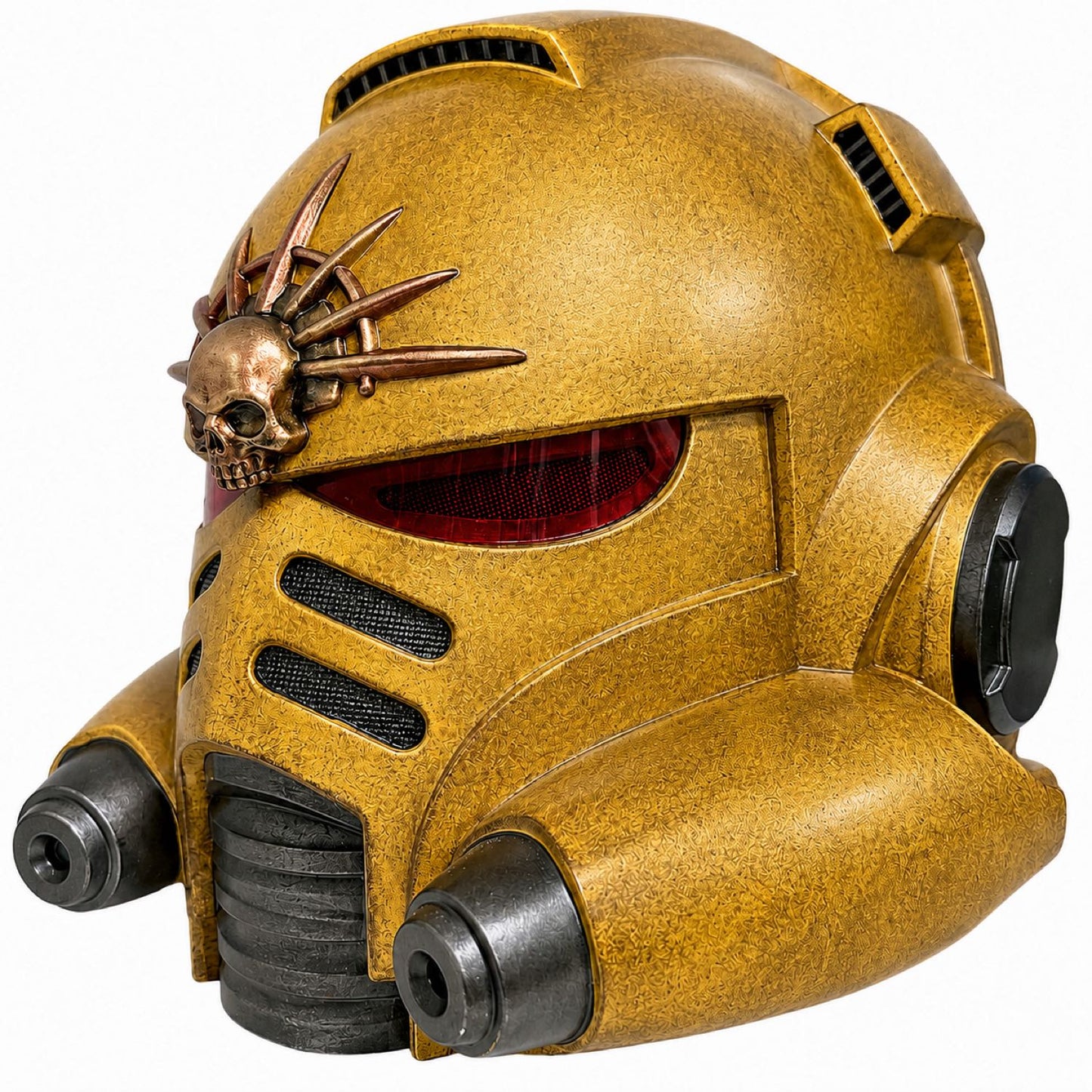 Warhammer 40k Primaris Space Marine Helmet yellow variant front left three-quarter view