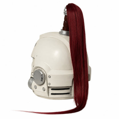 White Scars Champion Space Marine helmet, left-scar side profile