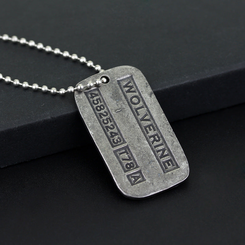 X-MEN Wolverine James Logan Dog Tag Pendant