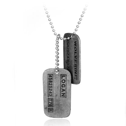X-MEN Wolverine James Logan Dog Tag Pendant
