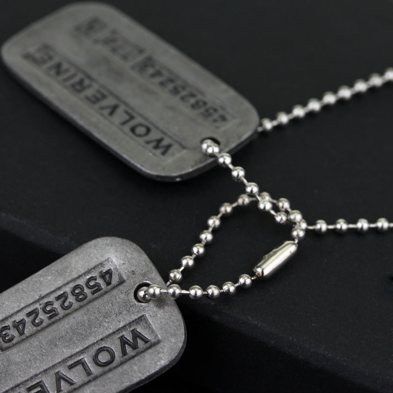 X-MEN Wolverine James Logan Dog Tag Pendant