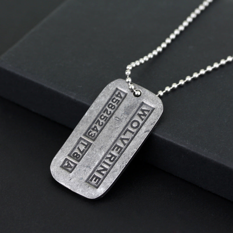 X-MEN Wolverine James Logan Dog Tag Pendant