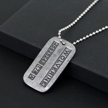 X-MEN Wolverine James Logan Dog Tag Pendant