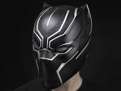 Black Panther Wearable Helmet Eye Lights Touch Control System - GeekReplicas