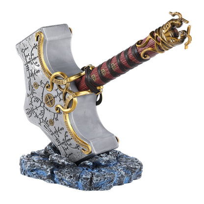 God of War Ryan Hurst Kratos Mjolnir Metal Hammer - GeekReplicas