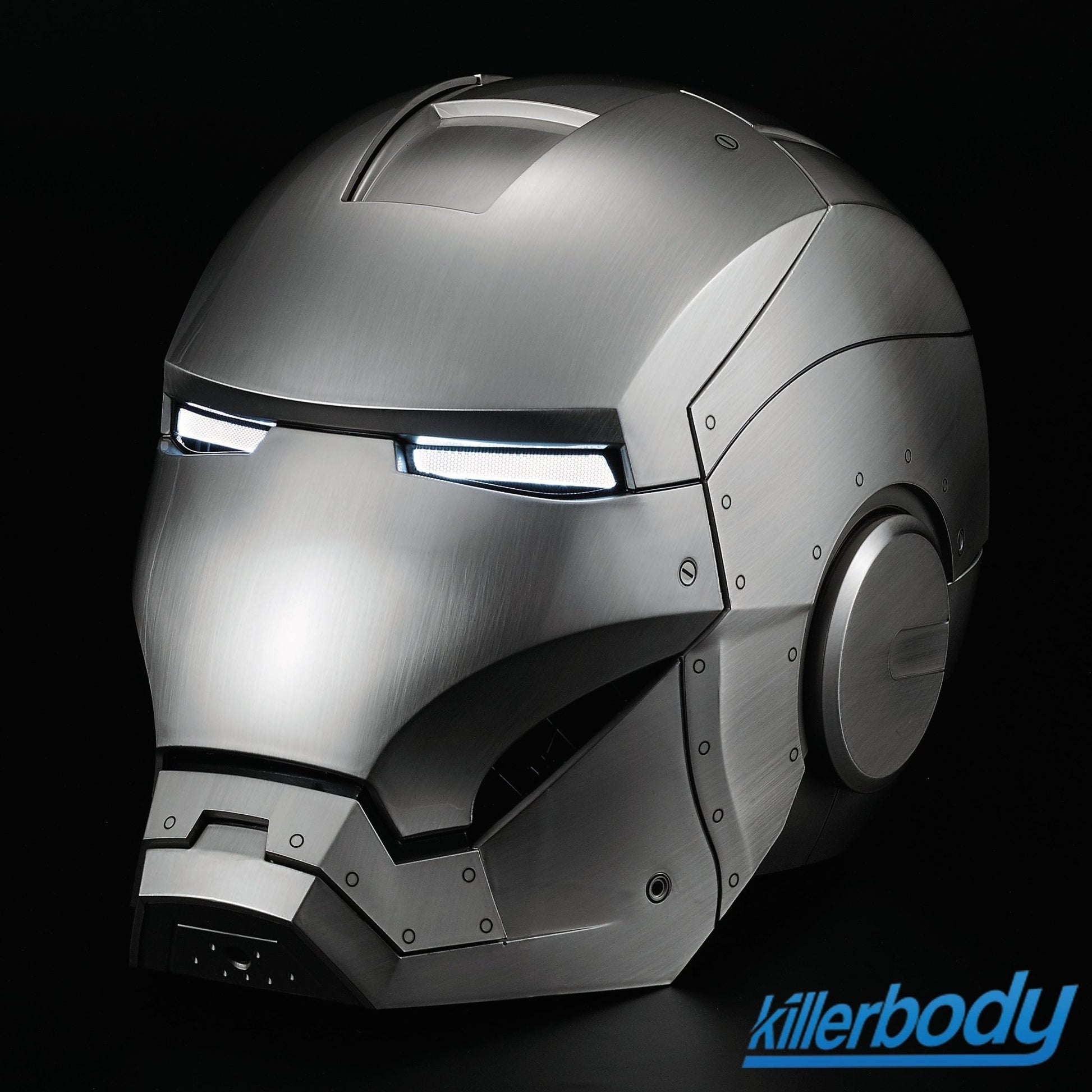 iron man 2 helmet for sale The MK5 Voice Activated Machine sound system 10.4 control modes Iron-Man MK5 Silver Motorized Cosplay