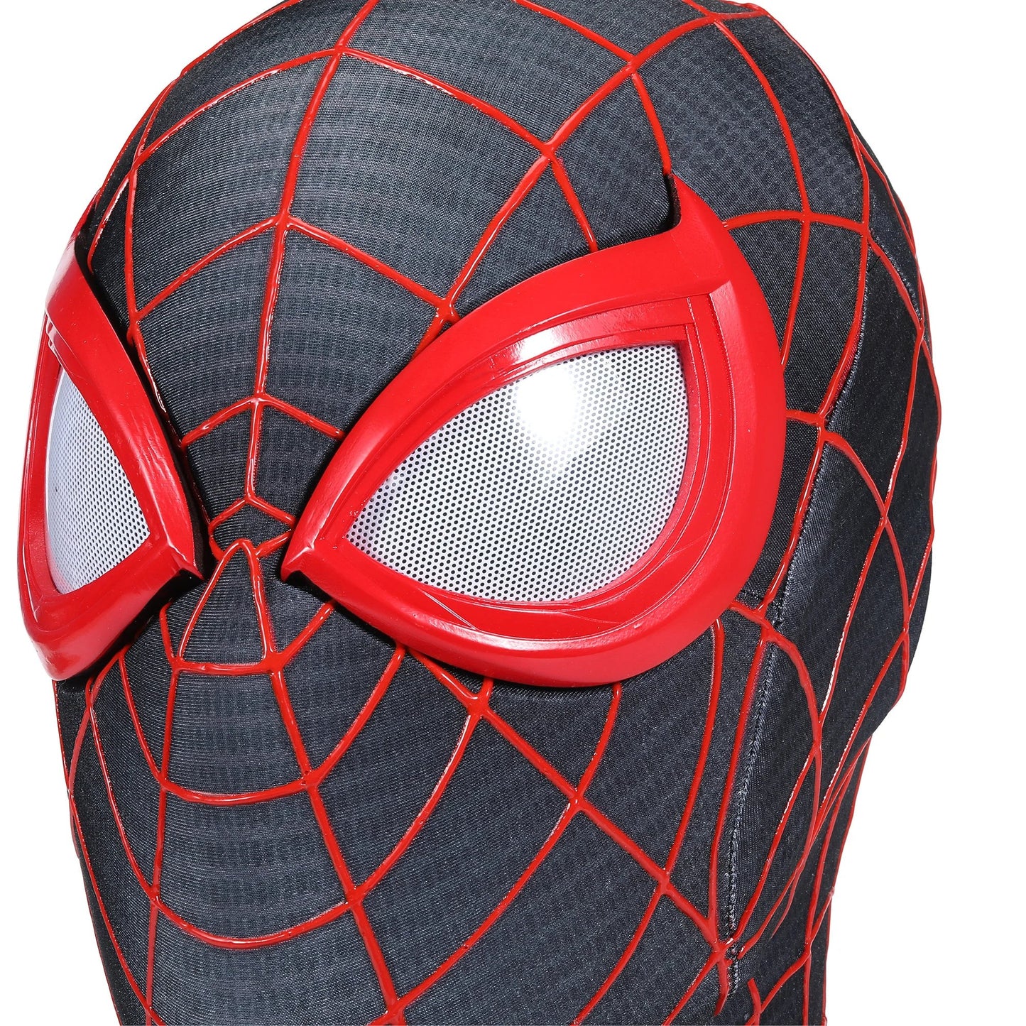 Marvel's Spider - Man 2 Black Spider - Man Mask Miles Morales Wearable Mask With Faceshell Lenses - GeekReplicas