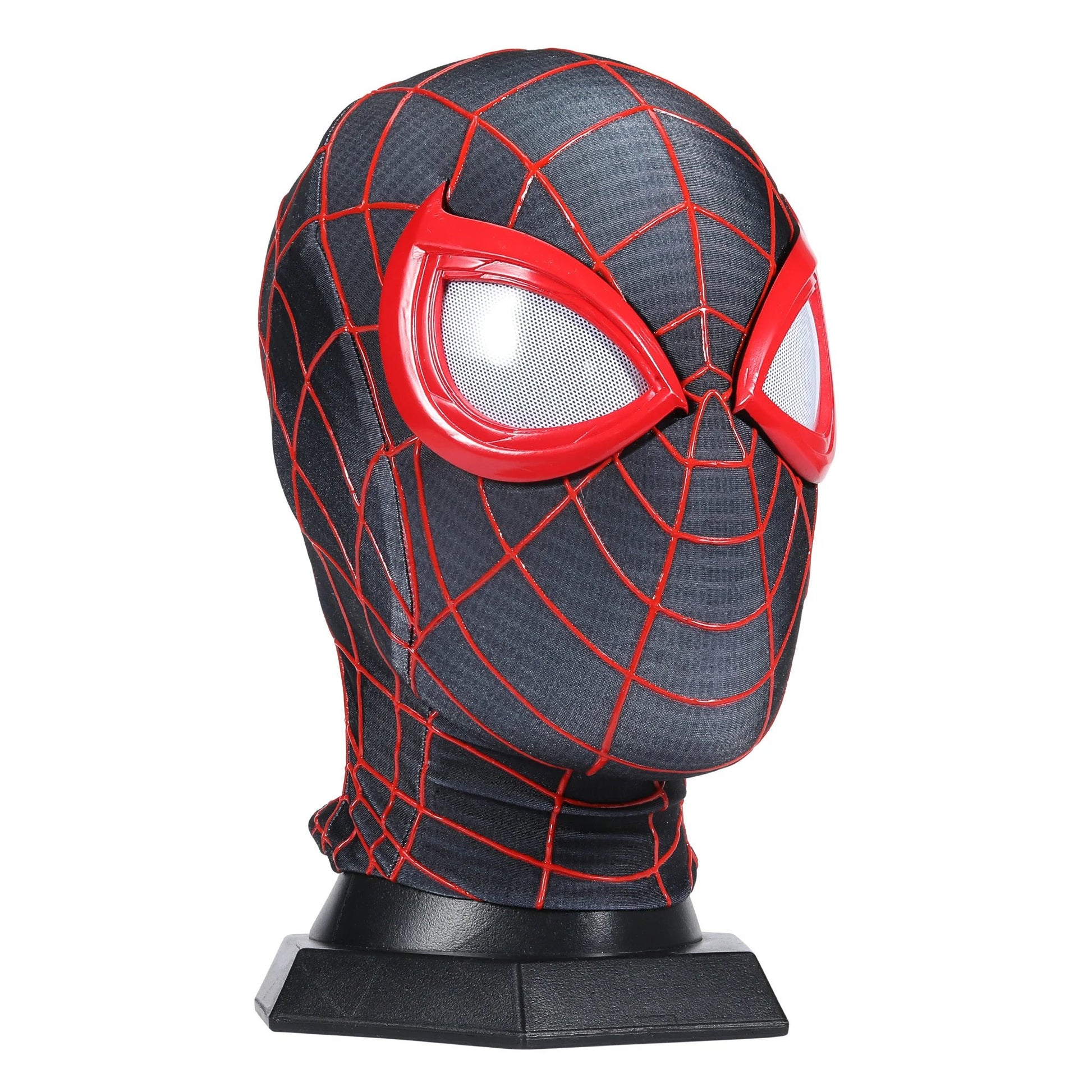 Marvel's Spider - Man 2 Black Spider - Man Mask Miles Morales Wearable Mask With Faceshell Lenses - GeekReplicas