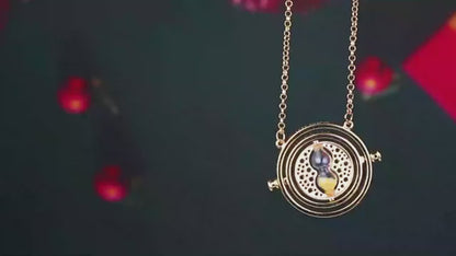 Harry Potter 18K Gold Time Turning Hourglass Necklace