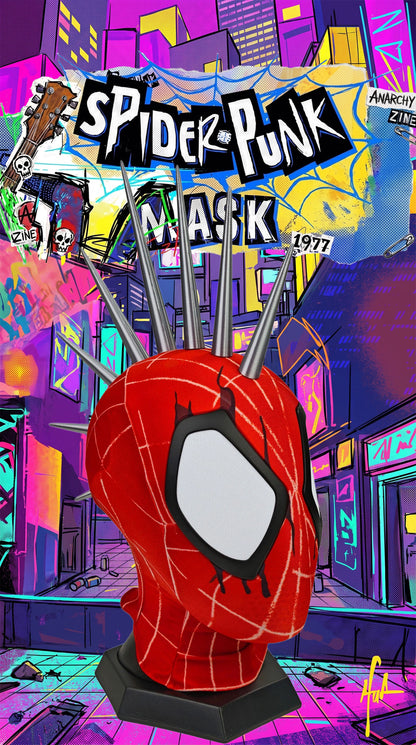 Round view of Punk Spider-Man mask
