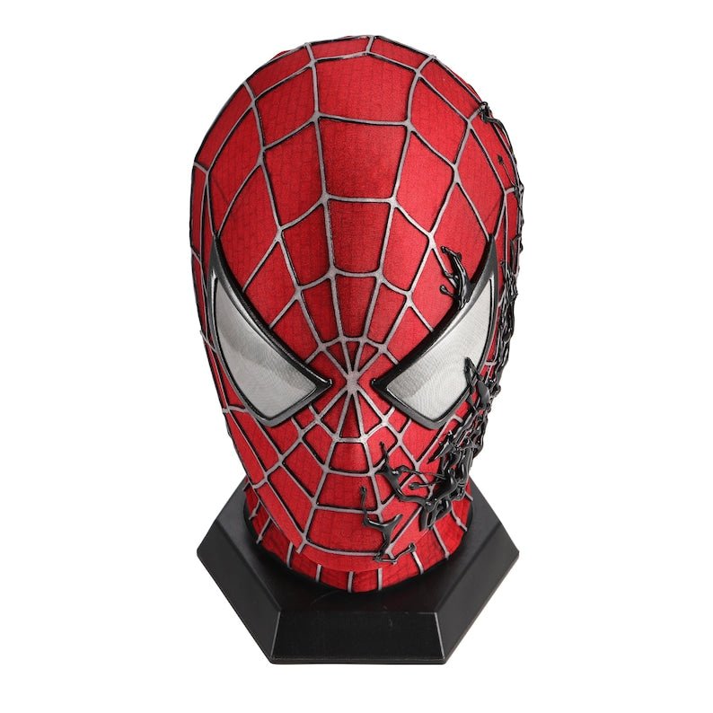 Spider - Man Venom Symbiote Wearable Mask With Faceshell 3D Rubber Web - GeekReplicas