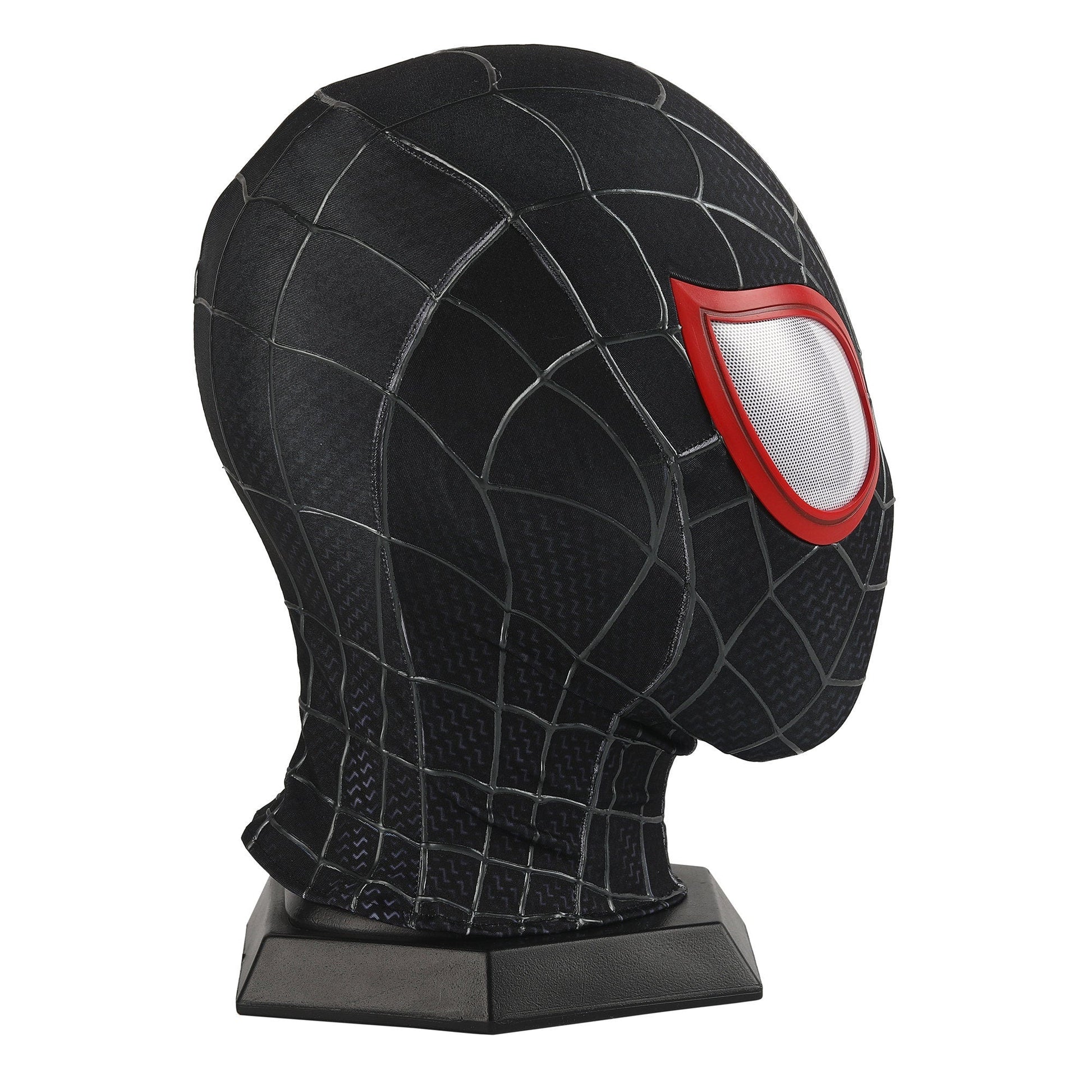 Spider - verse Black Spider - Man Miles Morales Mask With Faceshell Wearable - GeekReplicas