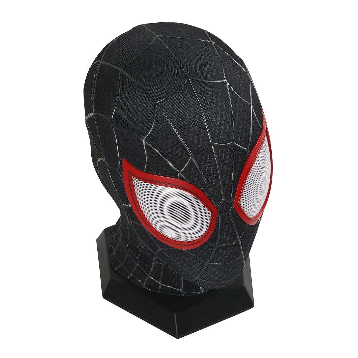 Spider - verse Black Spider - Man Miles Morales Mask With Faceshell Wearable - GeekReplicas