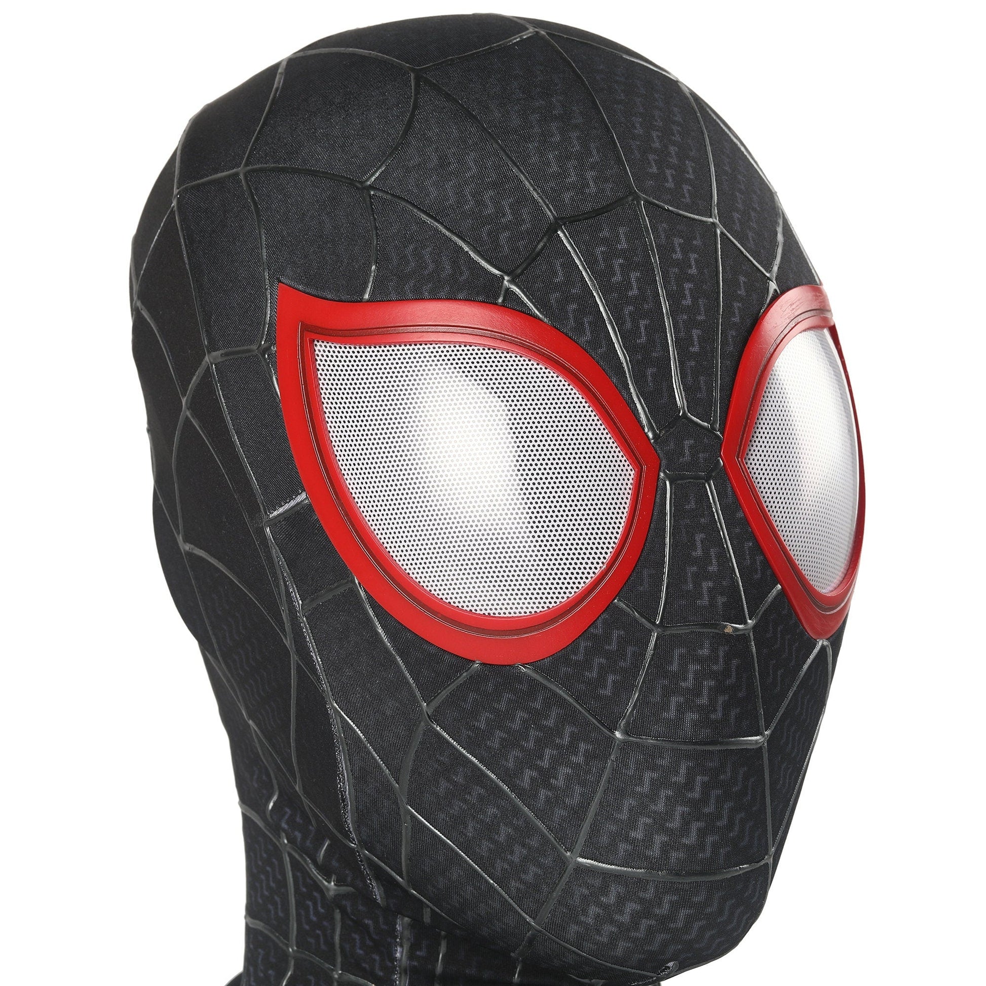 Spider - verse Black Spider - Man Miles Morales Mask With Faceshell Wearable - GeekReplicas