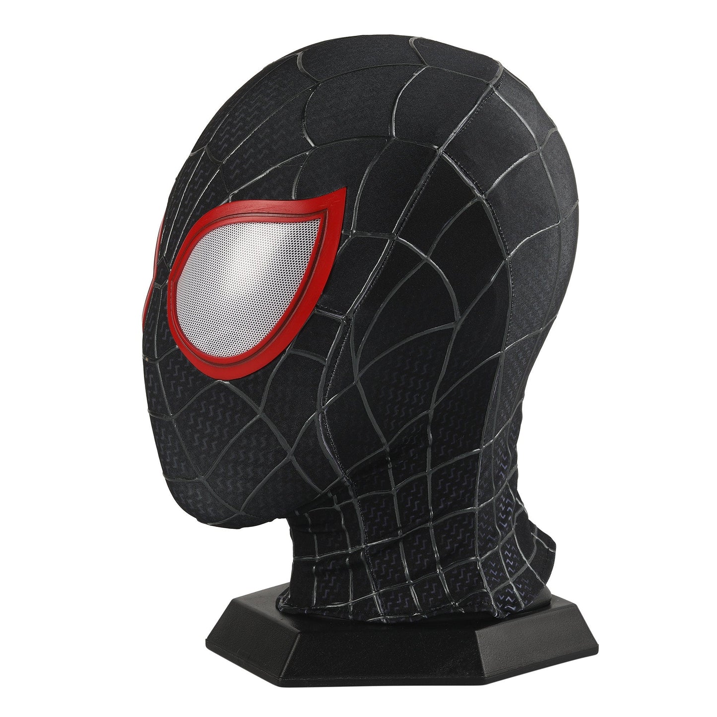 Spider - verse Black Spider - Man Miles Morales Mask With Faceshell Wearable - GeekReplicas