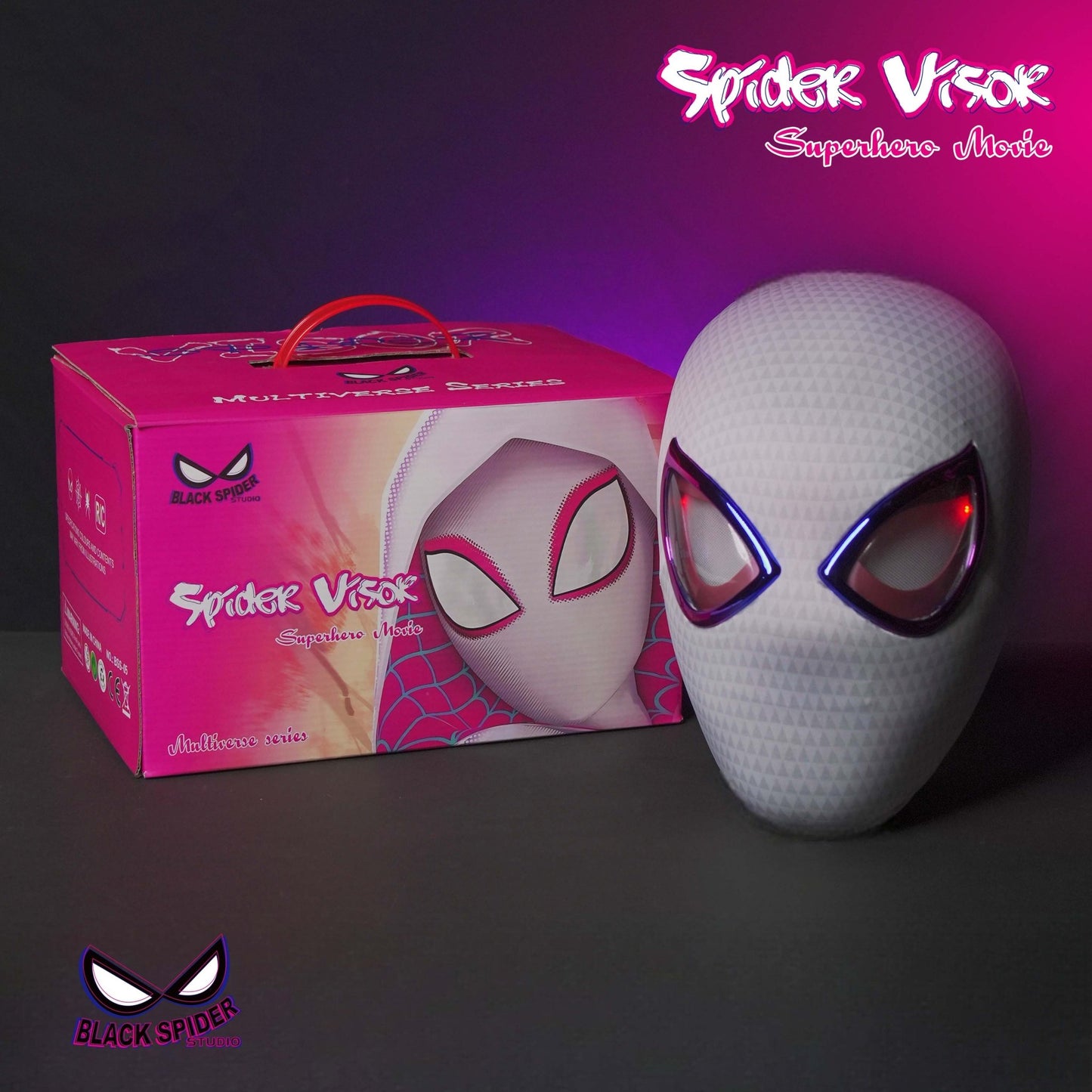 SpiderMan Gwen Mask With Moving Eyes - GeekReplicas