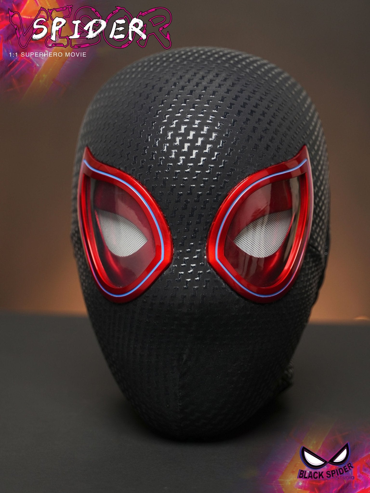 SpiderMan Miles Morales Mask With Moving Lenses - GeekReplicas