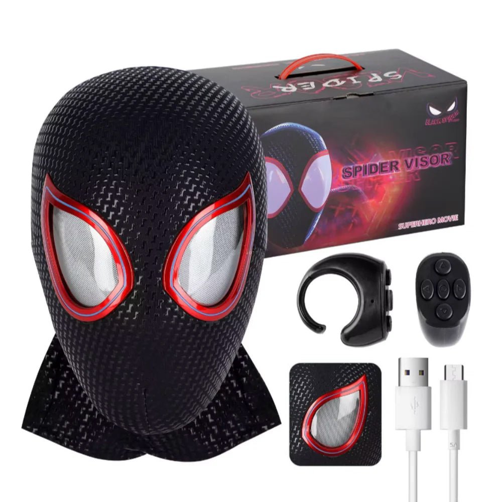 SpiderMan Miles Morales Mask With Moving Lenses - GeekReplicas