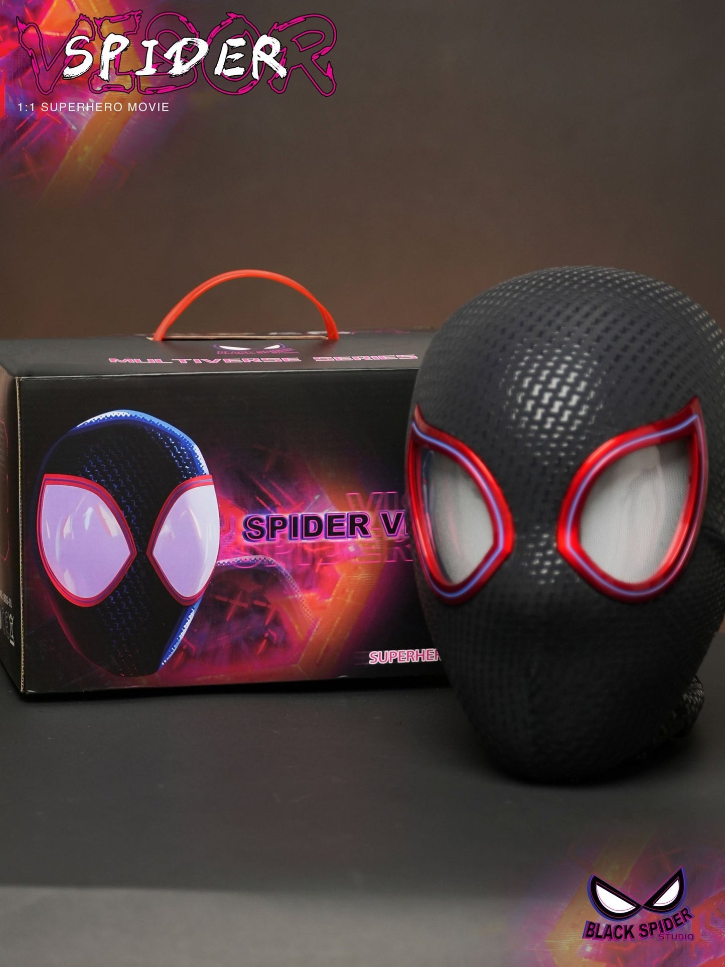 SpiderMan Miles Morales Mask With Moving Lenses - GeekReplicas